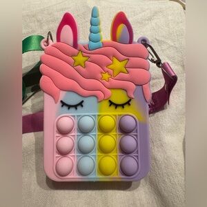 Unicorn Pop It Fidget Bag - Pink, Yellow, Purple